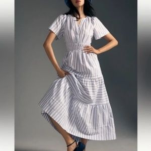 Anthropologie Somerset Striped Maxi Dress XL